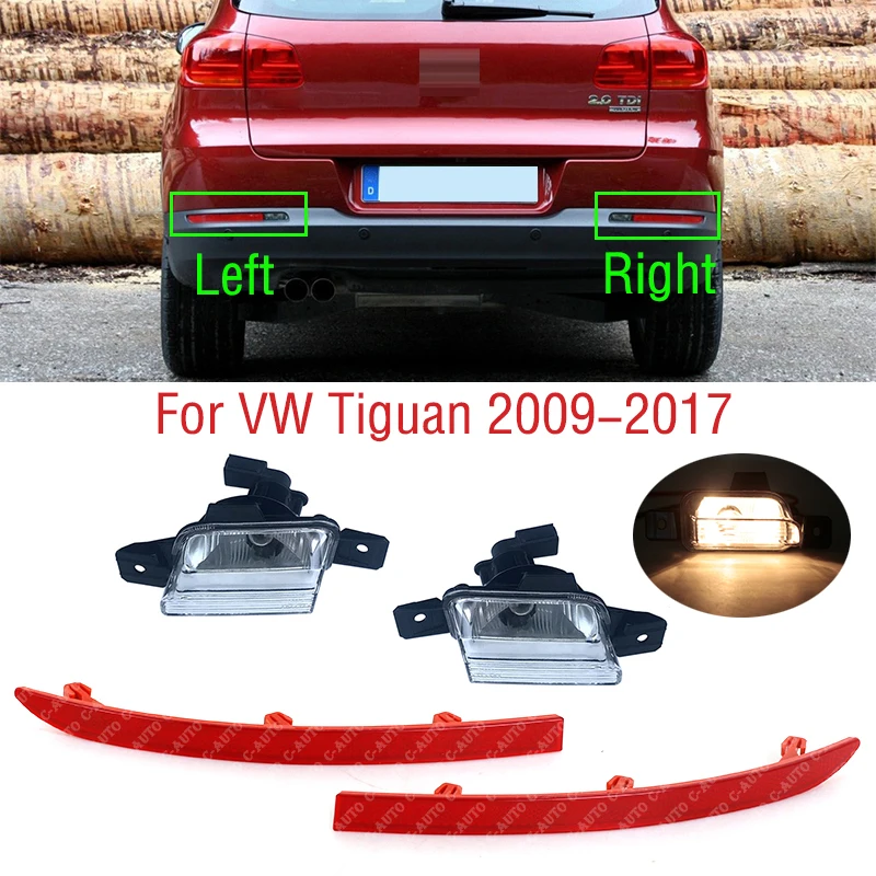 

For VW Tiguan 2009 2010 2011 2012 2013 2014 2015 2016 2017 Rear Bumper Reversing Brake Light Tail Warming Signal Reflector Lamp