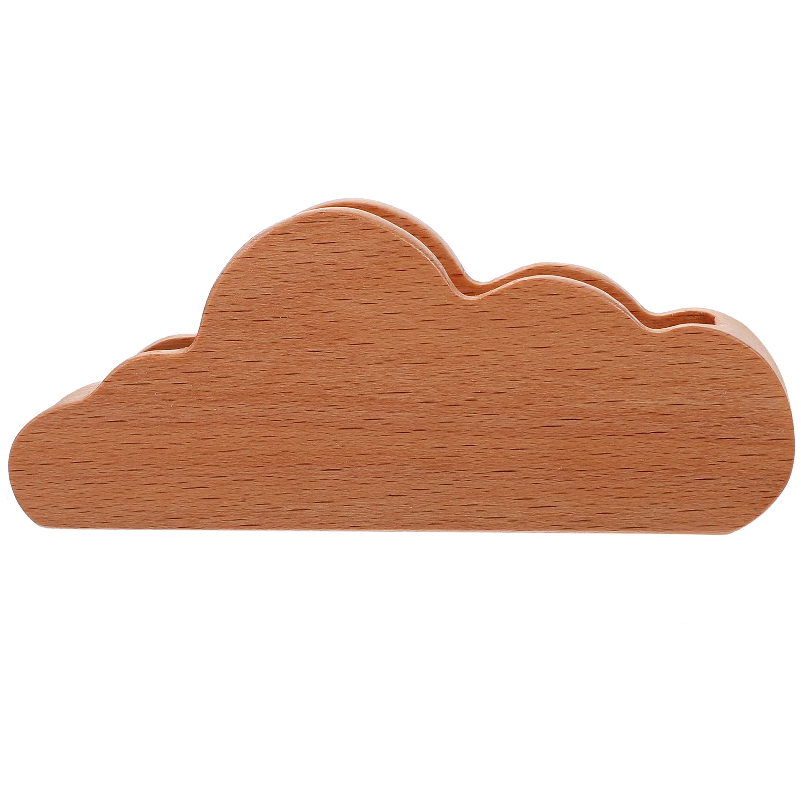 Porta biglietti da visita Cloud Supporto per nome Organizzatore da tavolo Base in lega di alluminio Rack per ufficio in legno