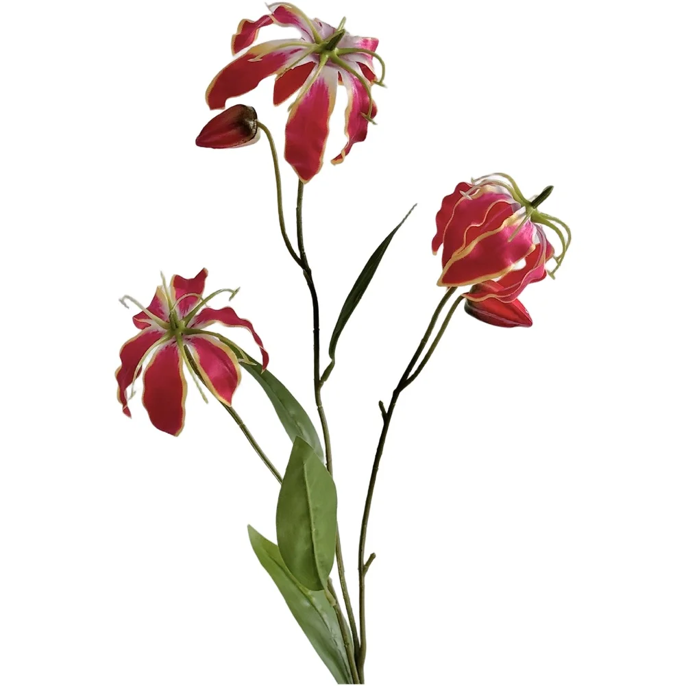 80cm Artificial Flame Flowers Silk Fake Plants Red Orange White For Home Living Room Table Centerpiece Wedding Decor