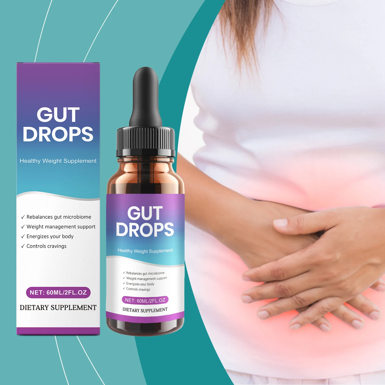 

Natural Slim Drops Promote Intestinal Digestion Boost Immunity Blood Sugar Balance Enhance Physical Fitness Body Health Drops