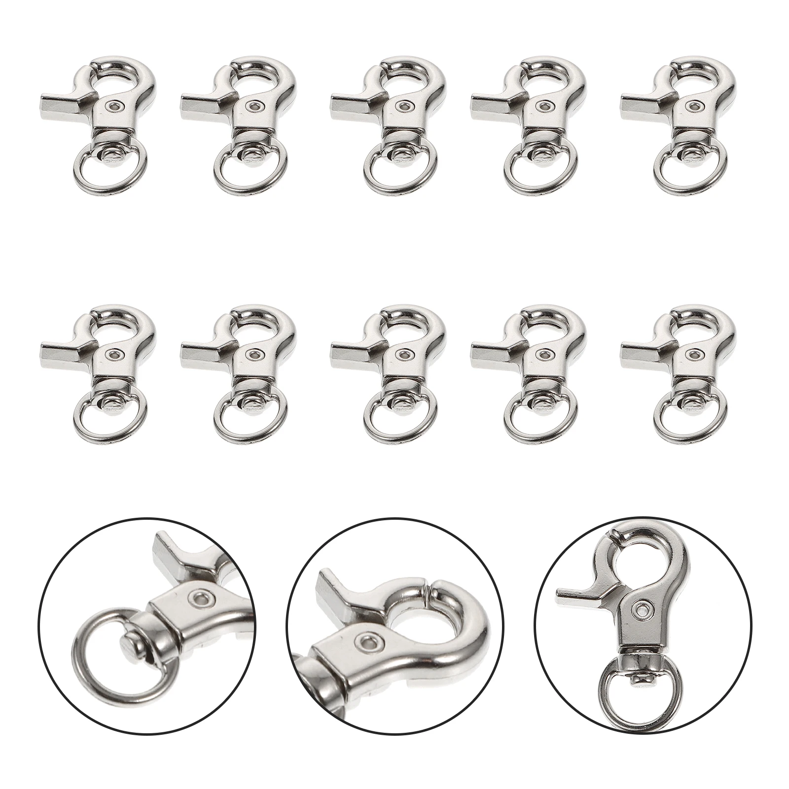 

10pcs Parrot Cage Door Lock Buckle Stainless Steel Birdcage Clips Metal Snaps Safety Hooks for Birds Various Cages Lightweight