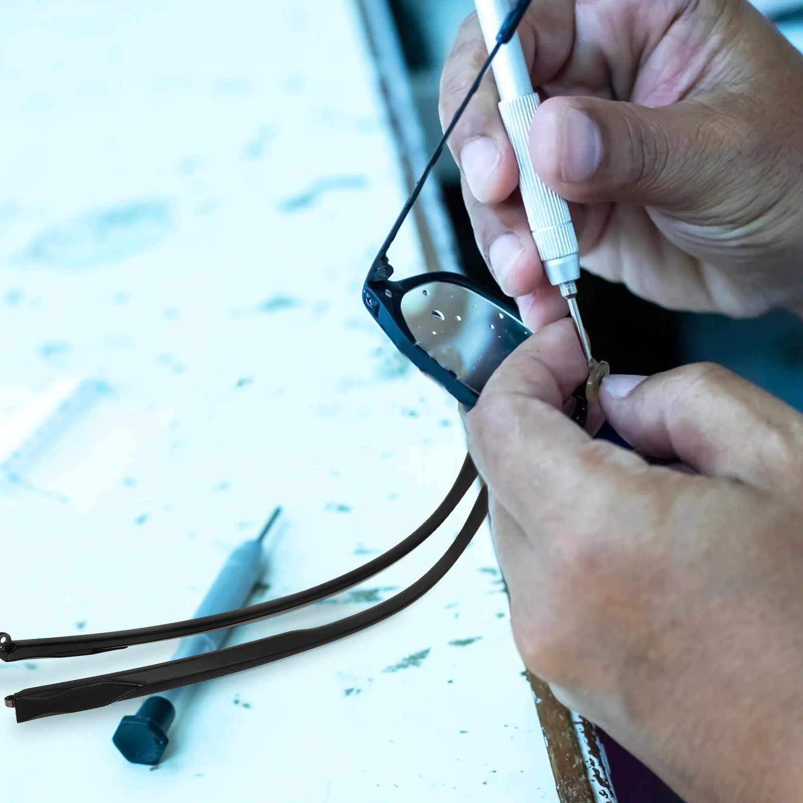 1 زوج TR90 النظارات معبد استبدال النظارات العالمية الأسلحة لإصلاح دائم خفيفة الوزن نظارات الساق بين قوسين للبالغين #3