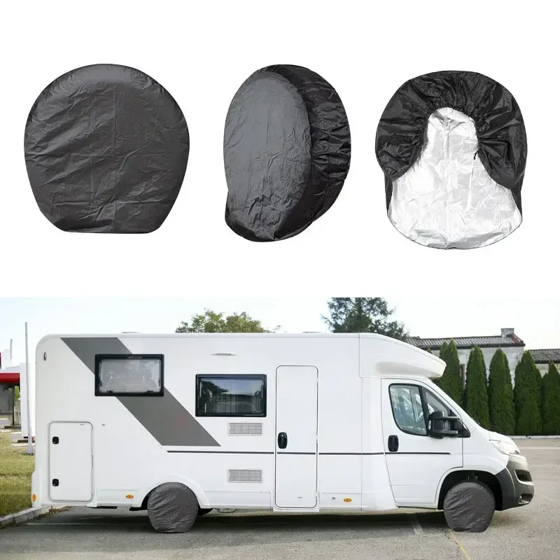 1/4PCS Universal Wheel Tire Covers Protection Waterproof outdoor Covers For RV Motorhome Camper Car Trailer UV Weather Resistant