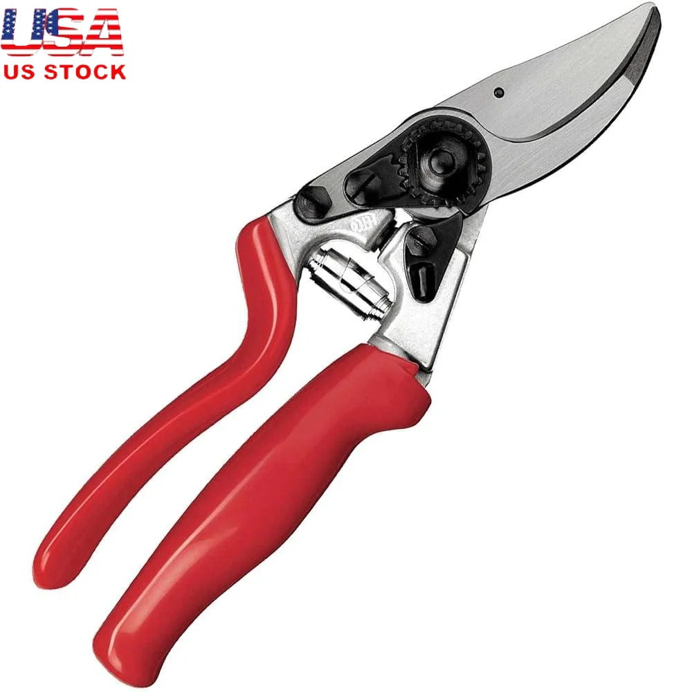 High Performance Swiss Made Ergonomic One Hand Pruning Shears Ultra Durable Steel Blade Garden Scissors Bypass Pruner Precise