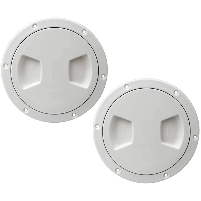 2 Pcs Marine RV 5 Inch Access Hatch Cover Twist Out Deck Plate,Round Non-Slip Hatch-Removable Waterproof Sealing Cover Promotion