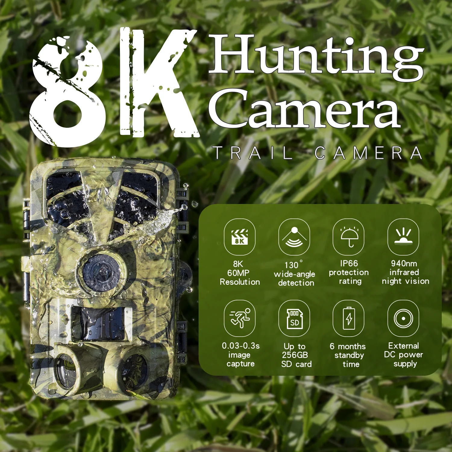 HD  Hunting Camera Trail Night Vision Infrared Outdoor Motion Wildlife Scouting Photo Waterproof  Easy to Install and Versati