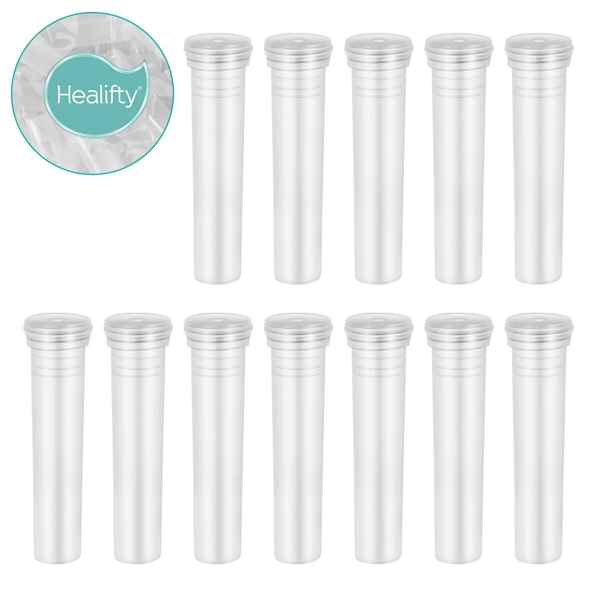 Healifty 50pcs Nutrition Flower Plastic Tube Transparent Water Flower Tube Flower Water Container Florist Supplies