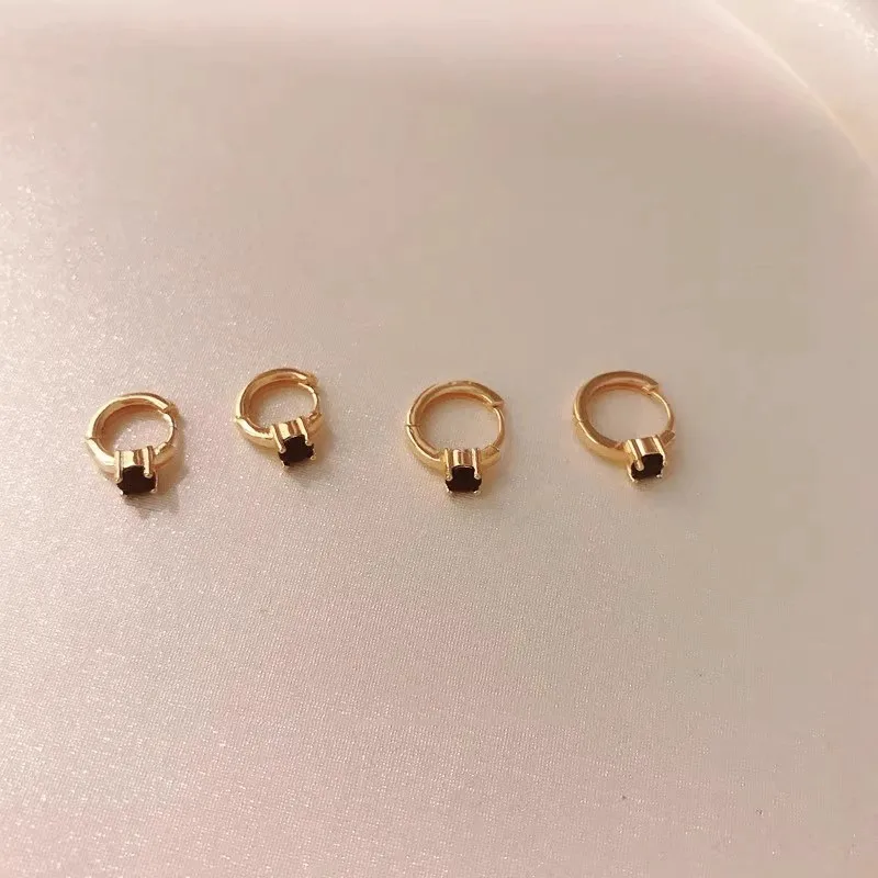 

Серьги-кольца из стерлингового серебра 925, инкрустированные темпераментом цирконом для женщин, свадебные украшения, аксессуары