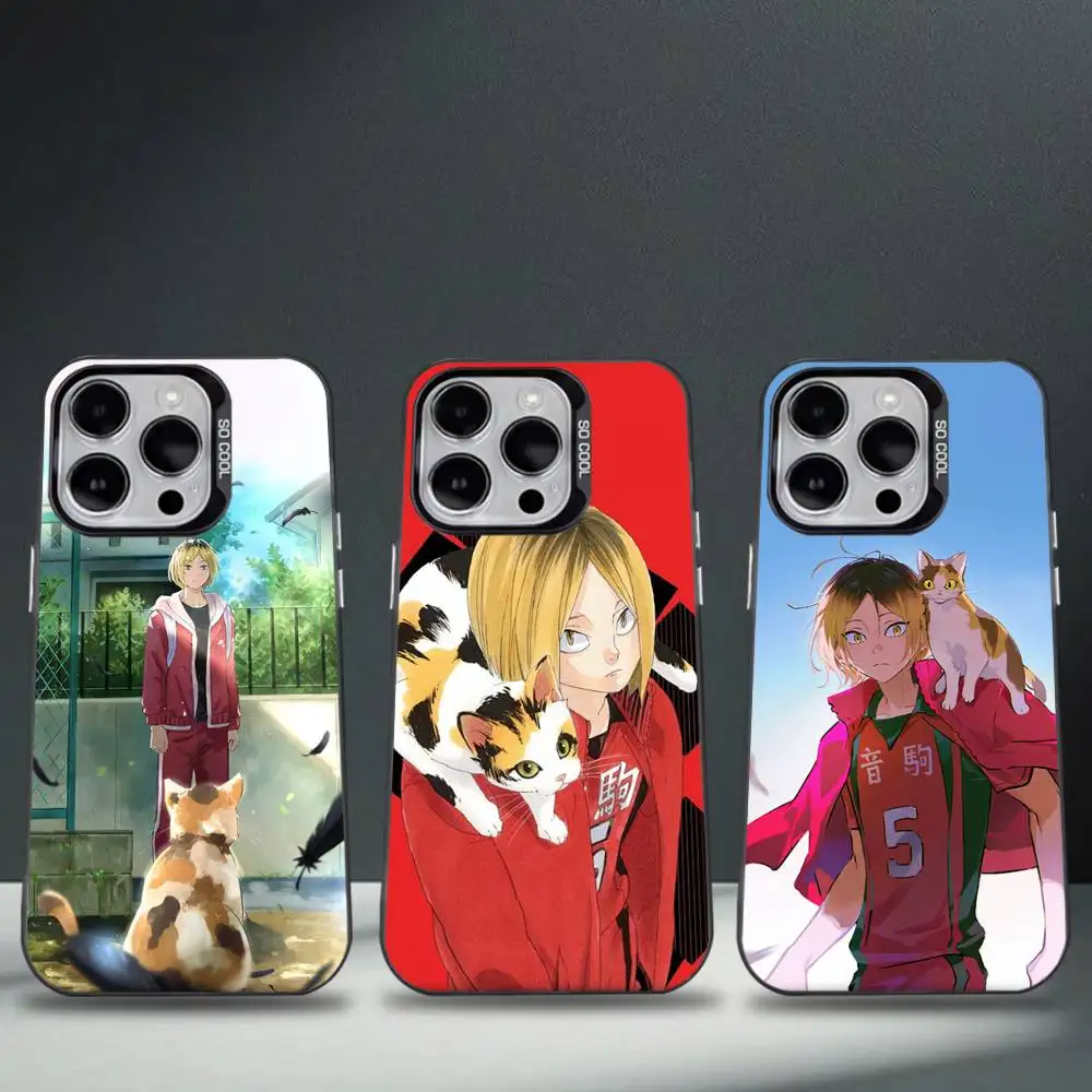 

Anime Kenma Kozume Phone Case For iPhone 16,15,14,13,12,11,8,7,Pro,Max,Plus,Mini,XS,SE Anti Fall Black Matte Hard