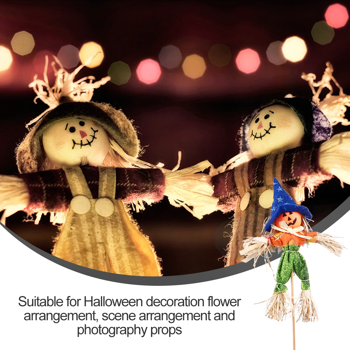 

2Pcs Halloween Scarecrow Bouquet Picks Unique Festival Decoration for Home Table Wall Party Flower Decor Scarecrow Bouquet Decor