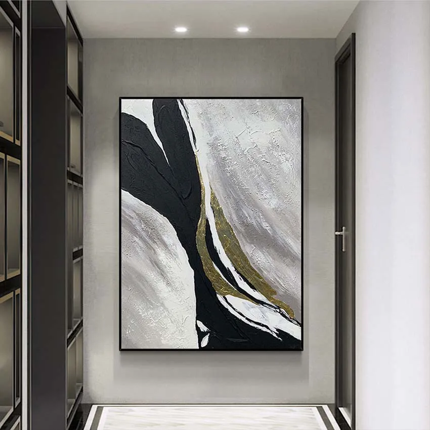 New Abstract Art Decorative Mural Canvas 100% Handmade Customizable Oil Painting Living Room Hotel Restaurant Hanging Picture