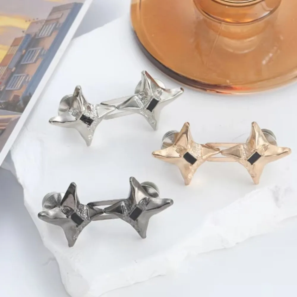 New Four Pointed Star Jeans Buttons Adjustable Fixed Waist Buckle Waist Tightening Tool Brooches Scarf Fastening