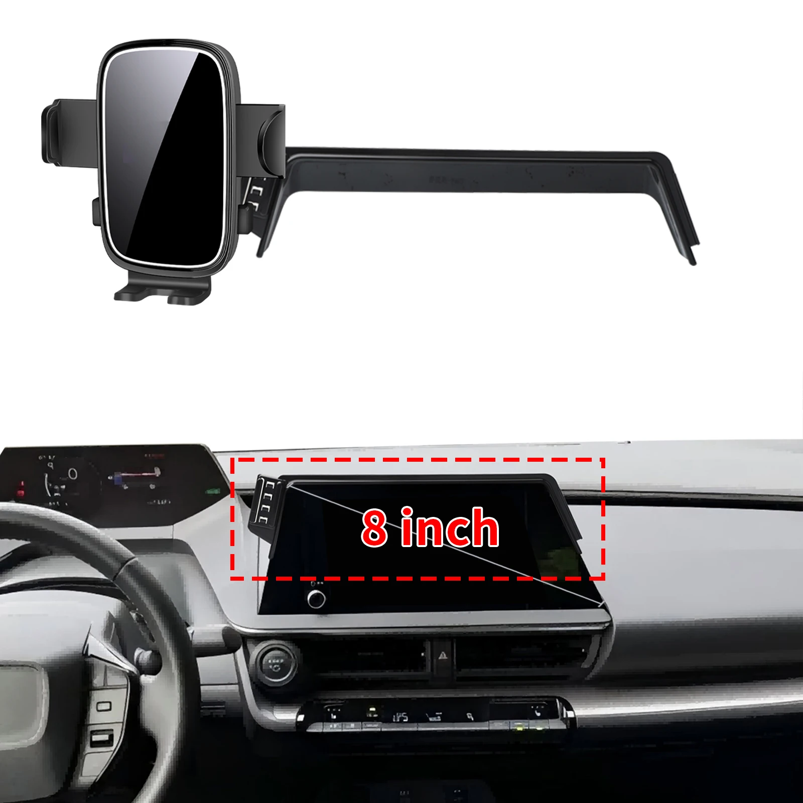 

for Toyota Prius XW60 2023-2025 2026 8inch LHD Custom Fit Phone Holder Mount Dashboard Screen Base No Drill Car​​ accessoires