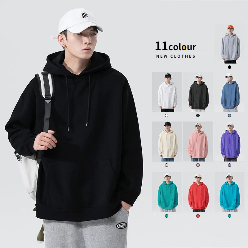 

2024 New Winter and Autumn Mens Casual Cotton Regular Hoodies Sweatshirts Fashion Hooded Warm Coats