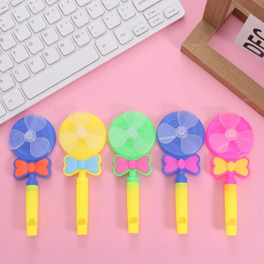 Colorful Lollipop Whistle Windmill Toys Hanheld Random Color Candy Color Whistle Windmill Plastic Cute Colorful Whistle Windmill