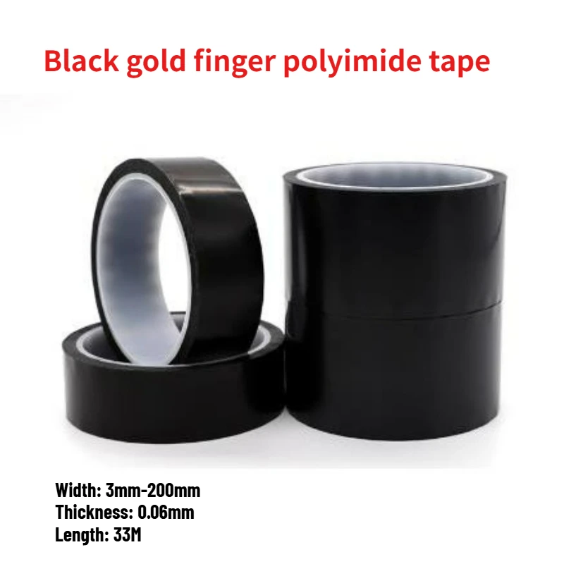 33M Black Insulation Flame Retardant Matt Blackout High Temperature Resistant Tape PI Film Polyimide Film Line Wrapping
