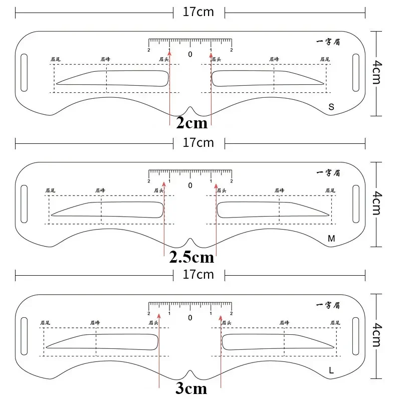 Heallor-Ensemble de 6 pièces de règles souples pour sourcils, cartes EyeblogugStamp réutilisables, bricolage, galets de règle souples, maquillage pour femmes