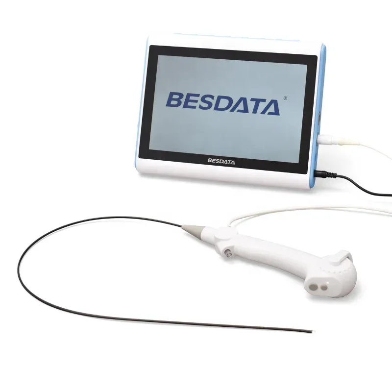 BESDATA 2023 New Hospital Portable Low Price ENT Flexible Endoscope Instrument Digital Video Bronchoscope with HD Medical Screen