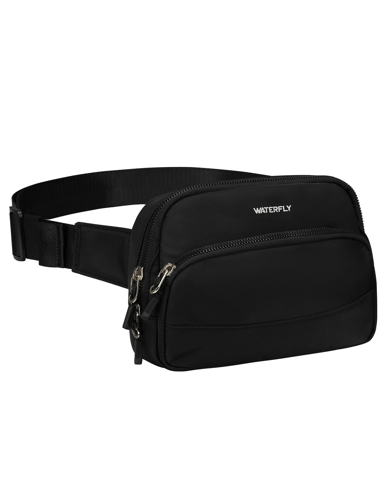WATERFLY 2L Waist Pack Fanny Pack Unisex Crossbody Bum Bag for Men Women Casual Walking Hiking Daily Use