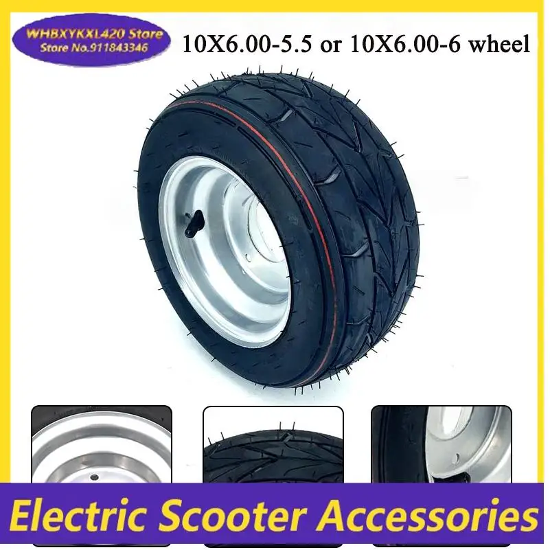 

10X6.00-5.5 10X6.00-6 Vacuum tire belt with 3-hole wheel hub FOR electric tires modified kart cart ATV tire accessories
