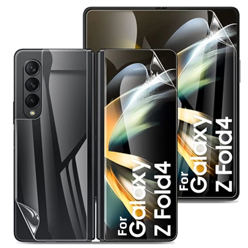 3 IN 1 Front Back Inner Protective Film For Samsung Galaxy Z Fold 4 5G Screen Protector Anti-scratch Soft TPU Film on Z Fold 4