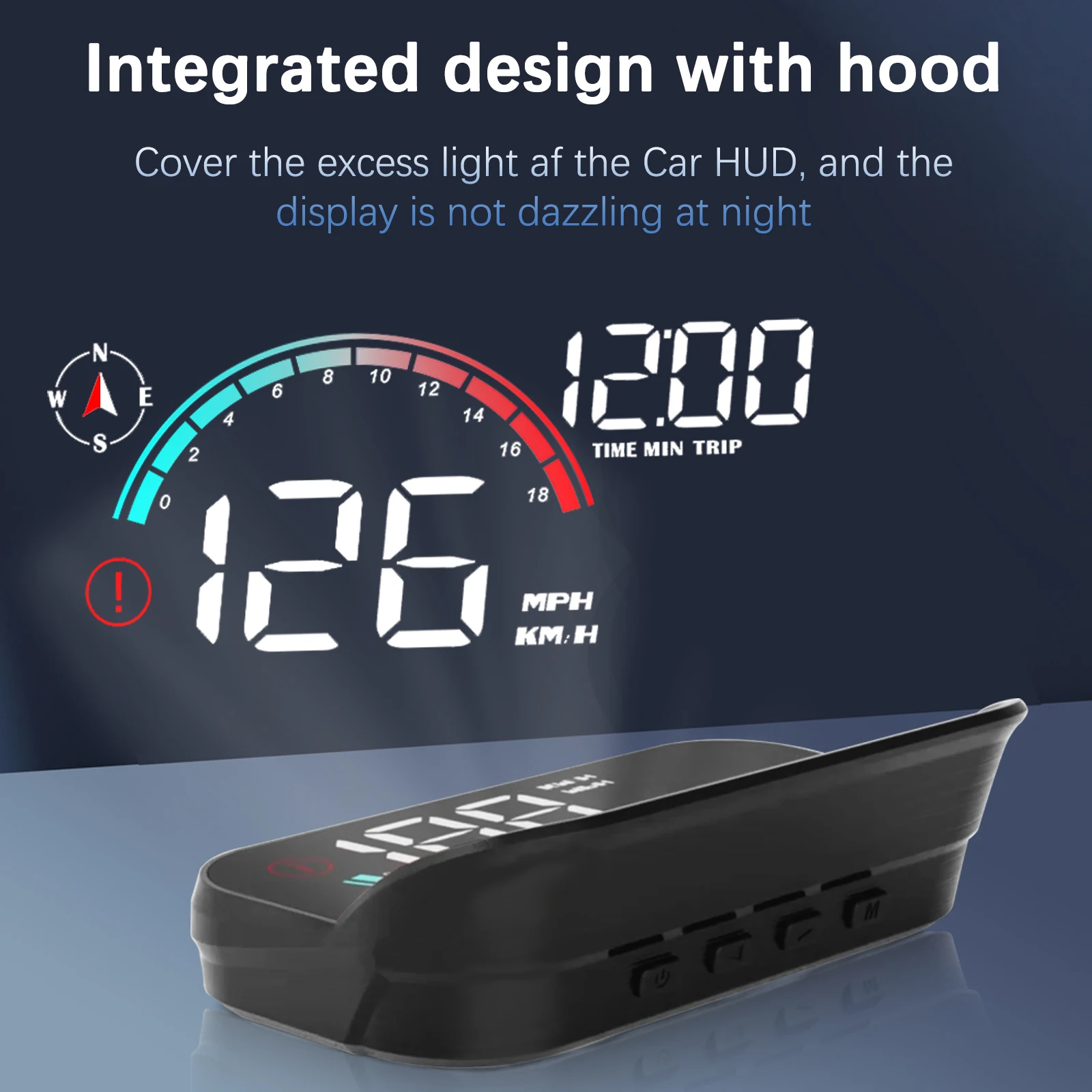Car Head Up Display Digital GPS Speedometer Overspeed Projector Screen Dashboard Odometer with Overspeed Alarm For Car