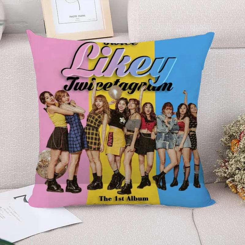 Couple Pillow Pillowcases for Pillows 45x45 Cushions Covers Kpop-TWICE Pilow Cases Decorative Pillowcase 40x40 Car Decoration