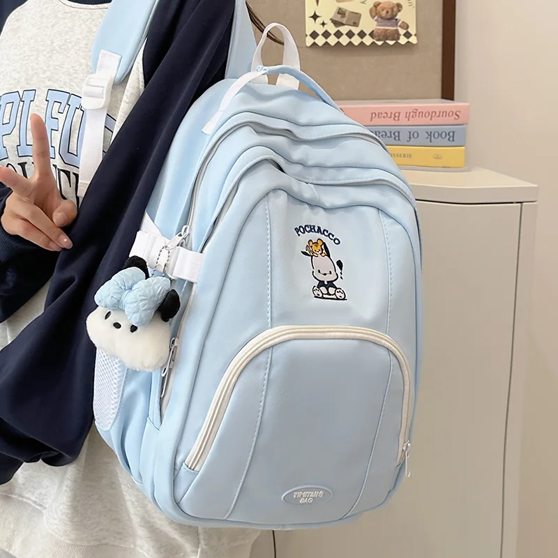 

Kawaii Sanrio Anime Pochacco Ins Y2K Schoolbag Cute Cartoon Sweet Casual Backpack Large Capacity Fashion Gifts for Girls