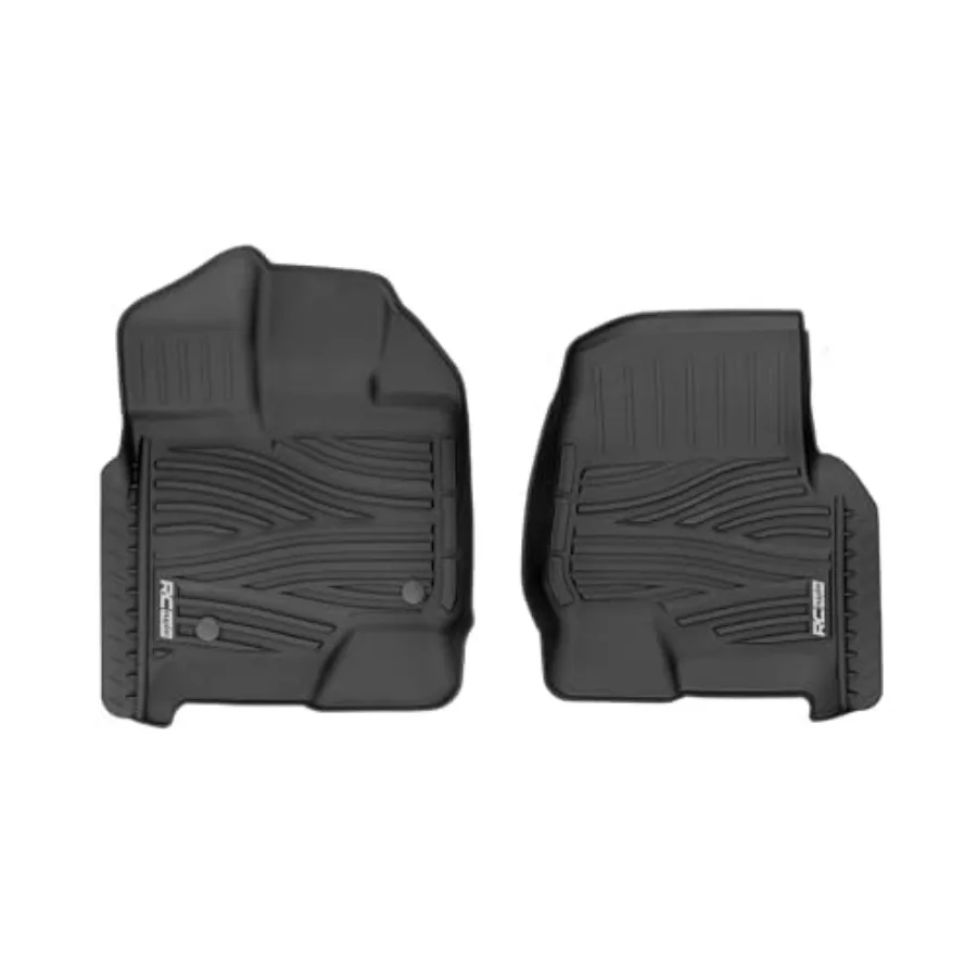 

Flex-Fit Front Floor Mats for Ford F-150 2015-25 /Lightning (2022-25)/Raptor (2017-25) Crew Cab - Custom All-Weather Non-Slip T