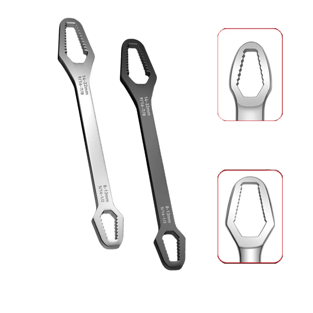 8-22mm Universal Torx Wrench Self-tightening Adjustable Glasses Wrench Board Double-head Torx Spanner Hand Tools for Factory