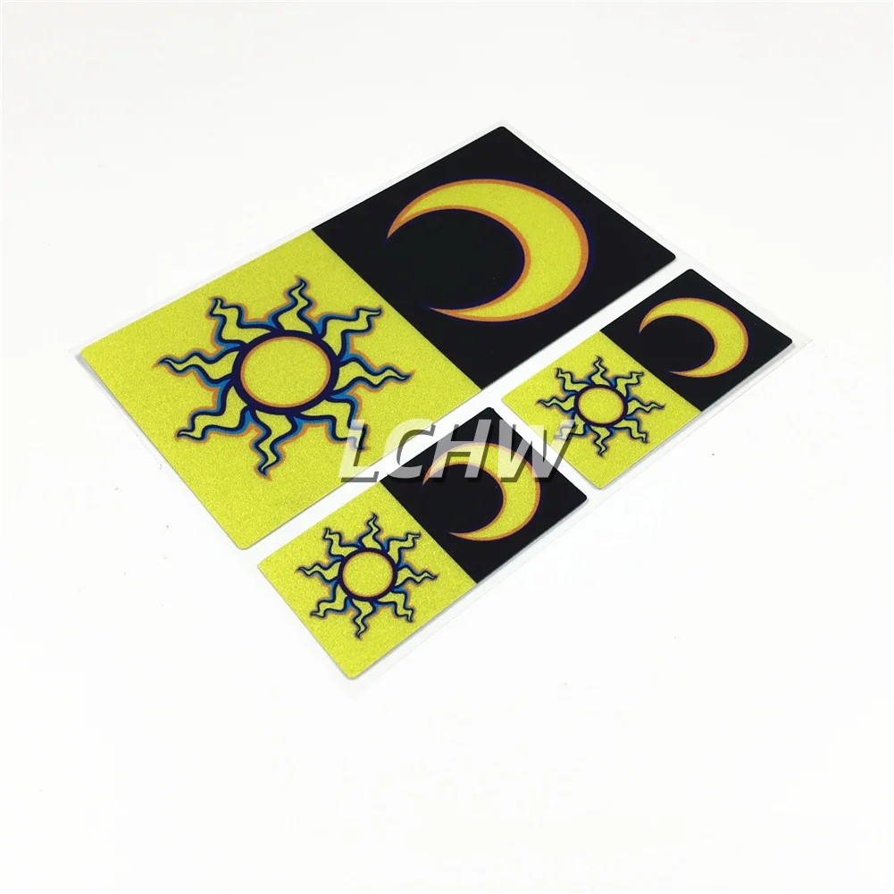 Image of 1 Set Sonne-Mond-Motiv Motorrad-Rennwagen-Aufkleber Auto-Karosserie-Fensteraufkleber Sponsor-Modifikationsband Motorrennsport-Grafiken