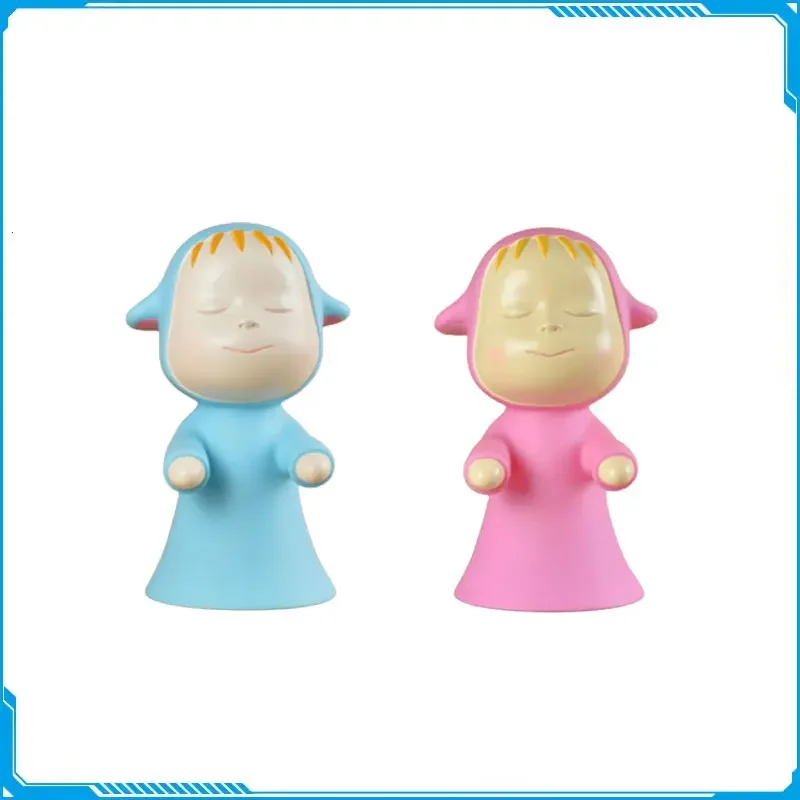 

Yoshitomo Nara Dwelling In A Snail's Nest Sleepwalking Night Walking Doll Insomnia Doll Blue Pink Designer Toy Action Figure