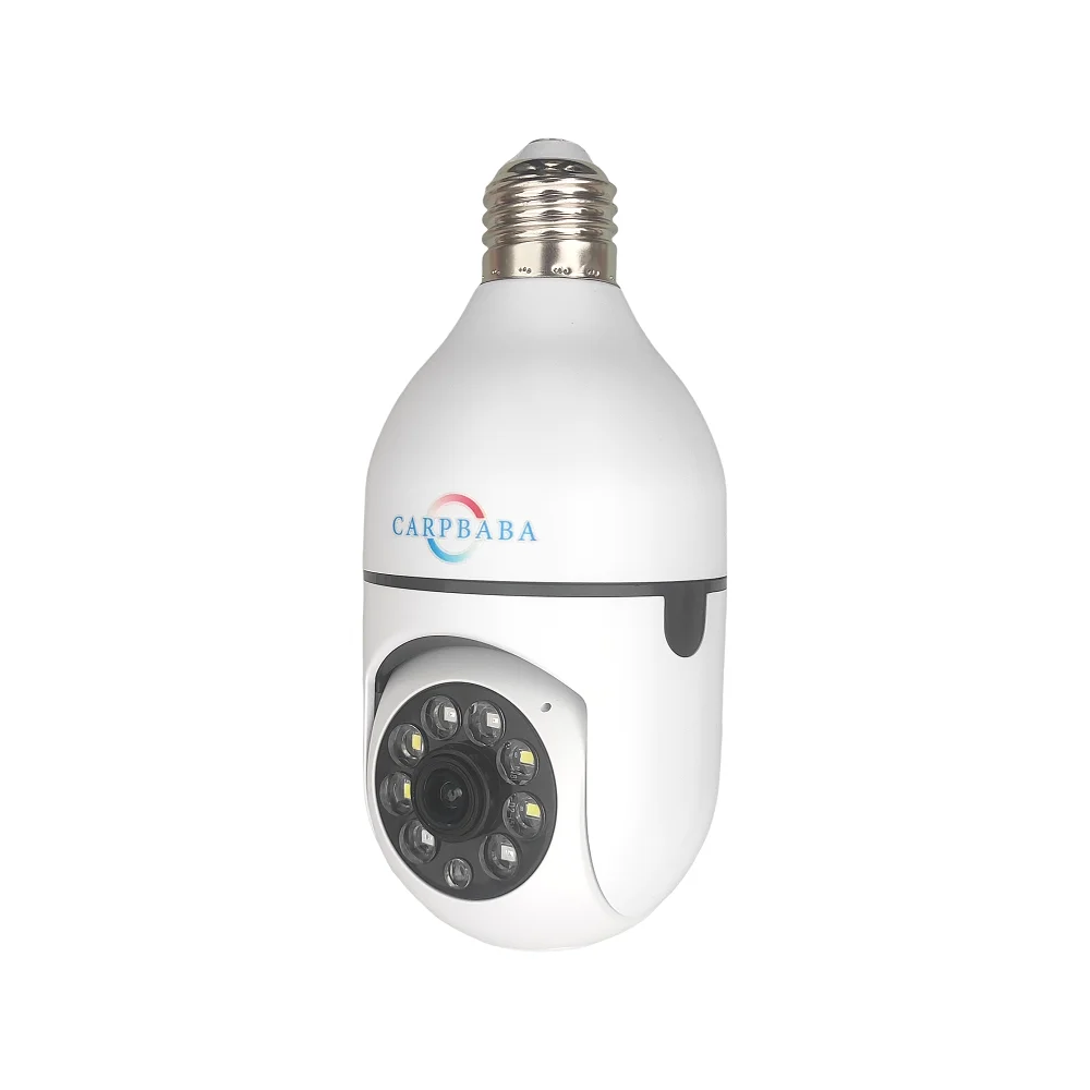 Carpbaba YYT-H Caméra IP Wifi 3MP Ampoule E27 Vision nocturne polychrome 360 °   Caméra de surveillance sans fil Smart Home