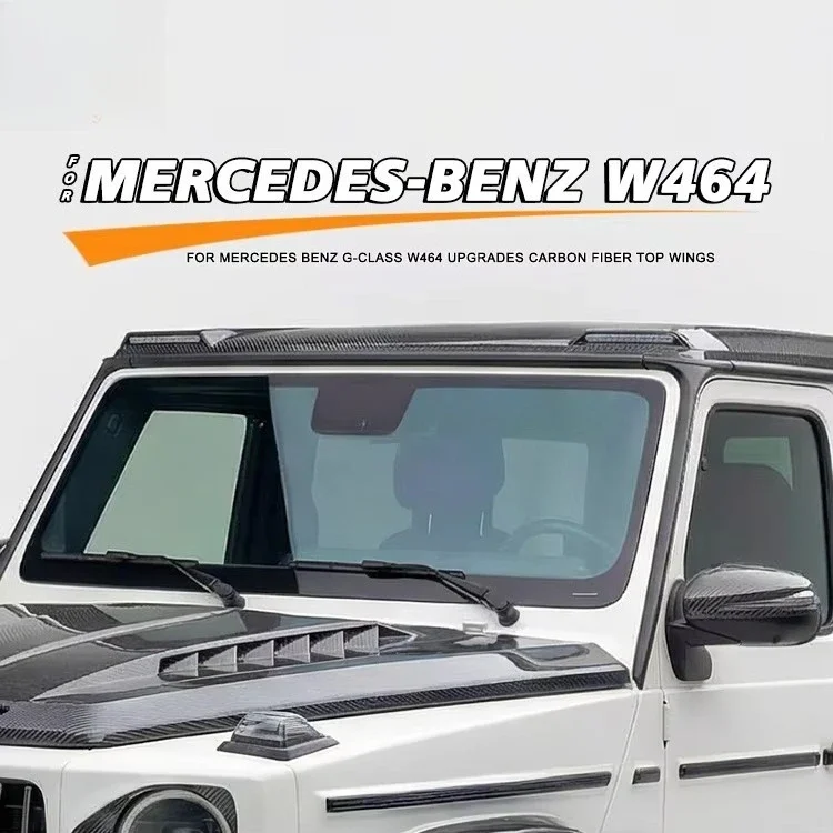 Top Wing Carbon Fiber Car Automotive Parts for G Class W464 W465 G350 G400 G500 B Style Front Roof LED Spoiler 3