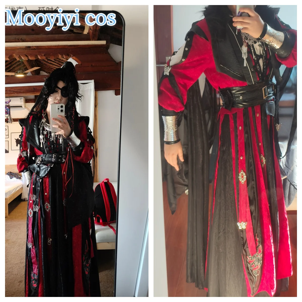 جديد هوا تشنغ تأثيري حلي أنيمي تيان غوان Ci فو هالوين عيد الميلاد سان لانج S-XXL في الأوراق المالية القديمة Hanfu شبح الأحمر زي