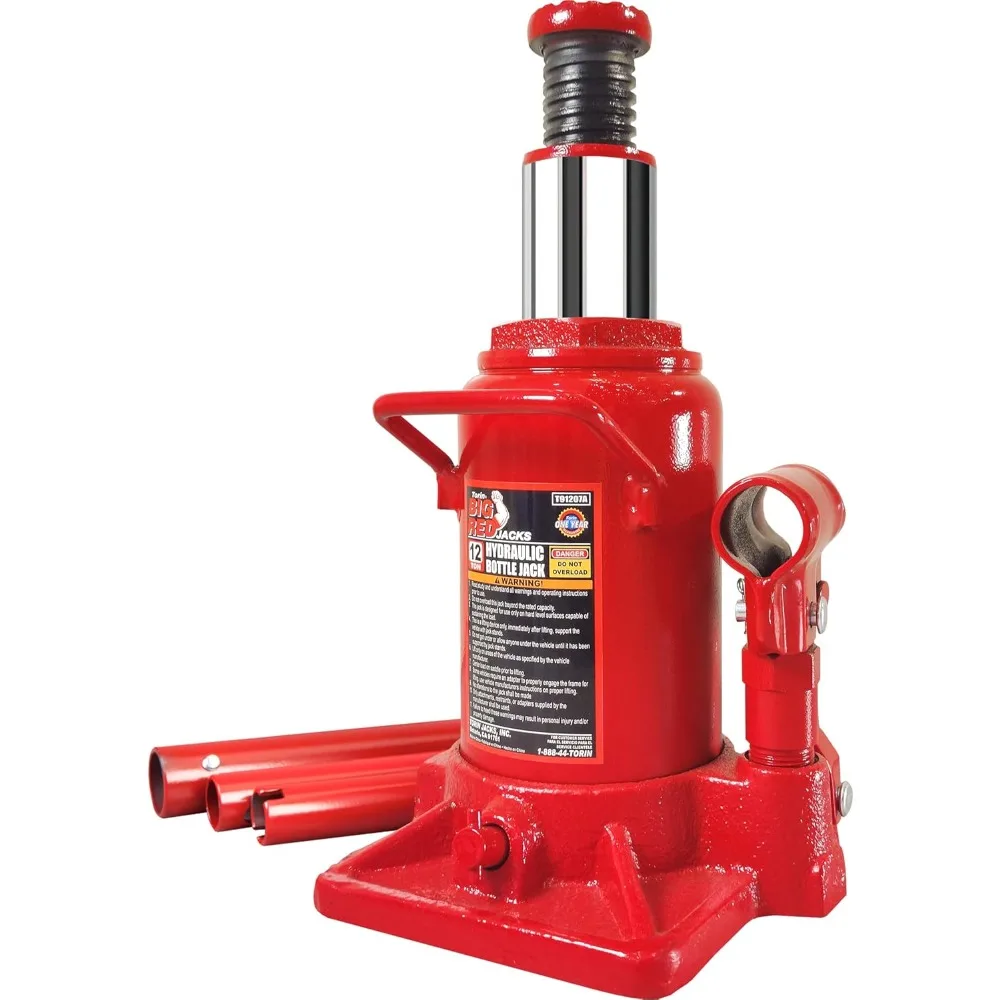 

Гидравлический низкопрофильный сварной домкрат для бутылок с 12-тонной емкостью красного цвета