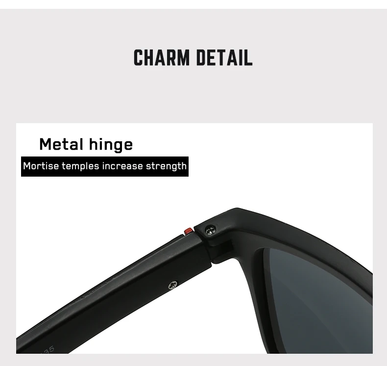 Polarisierte Herren Mode Eckige Sonnenbrille Klassische Marken-Designer-Sonnenbrille Angeln Camping Herren-Brillen – Detail 8