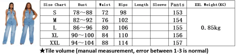 Women's Denim Jumpsuit - One-Piece Turn-Down Collar Sleeveless Overalls, Slim Fit Wide Leg Long Pants