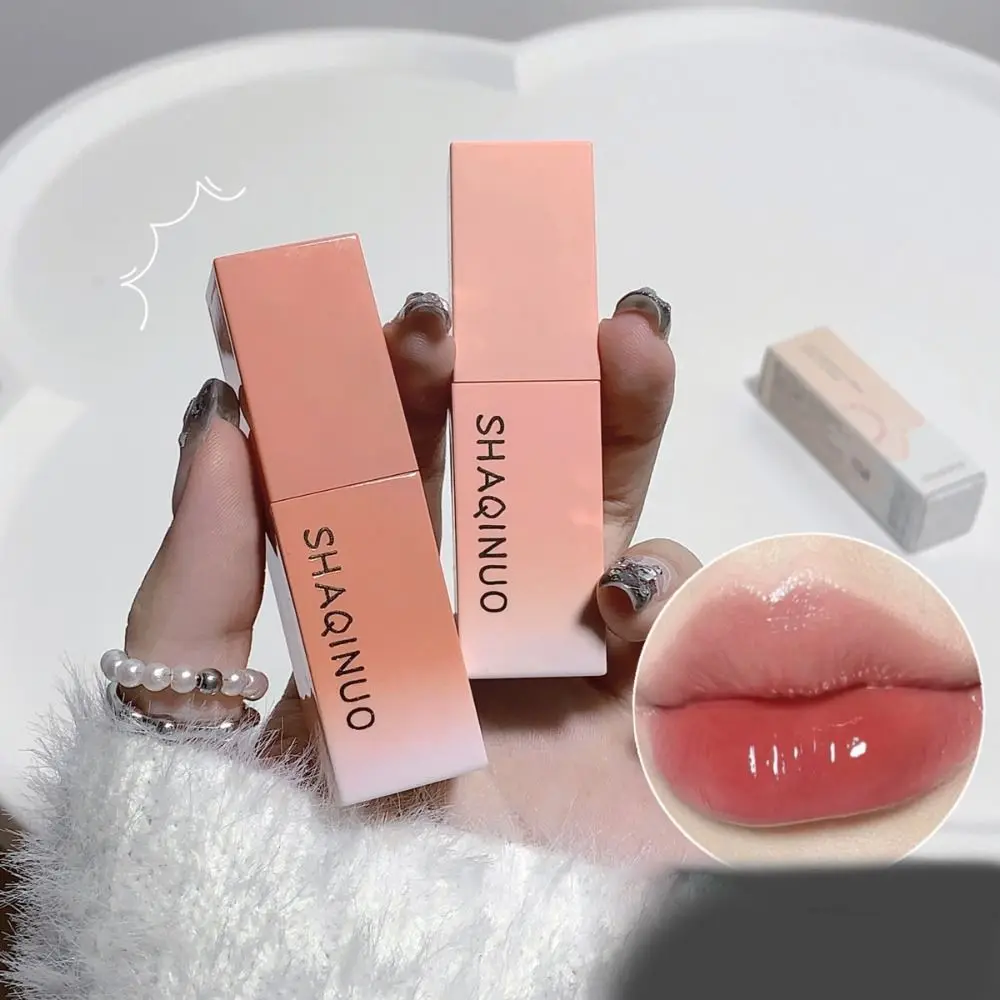 New Glow Lip Tint Water Glow Lip Tint Moisturizing Long Lasting Mirror Lipstick Hydrating 5 Colors Lip Gloss Women Girls