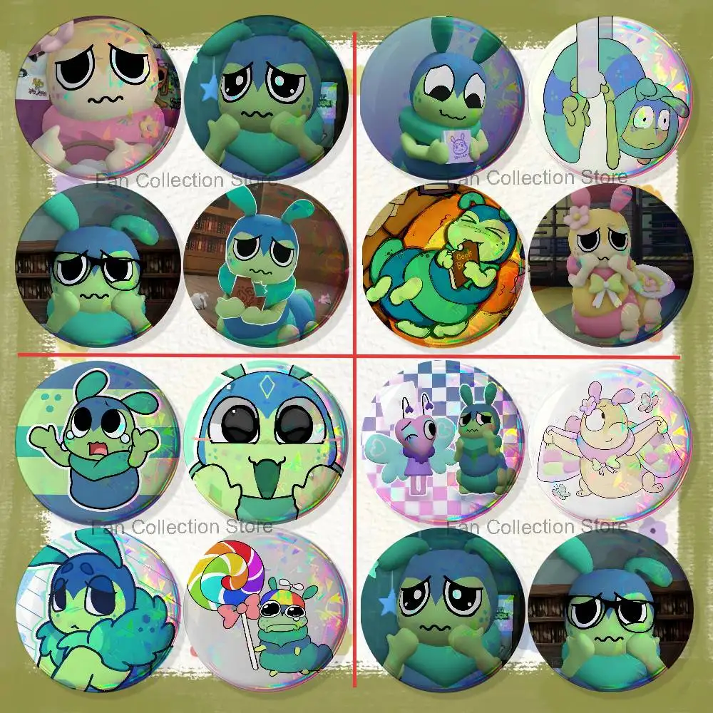 Game D-Dandy-s S-Squirm 4-piece set Enamel Pins Cartoon Anime Badge Fashion Jewelry Accessories Round