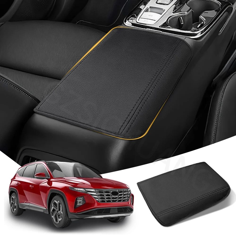 

For Hyundai Tucson NX4 2022 2023 Car Armrest Box Cover Leather Center Control Armrest Box Pad Protector Car Interior Accessories