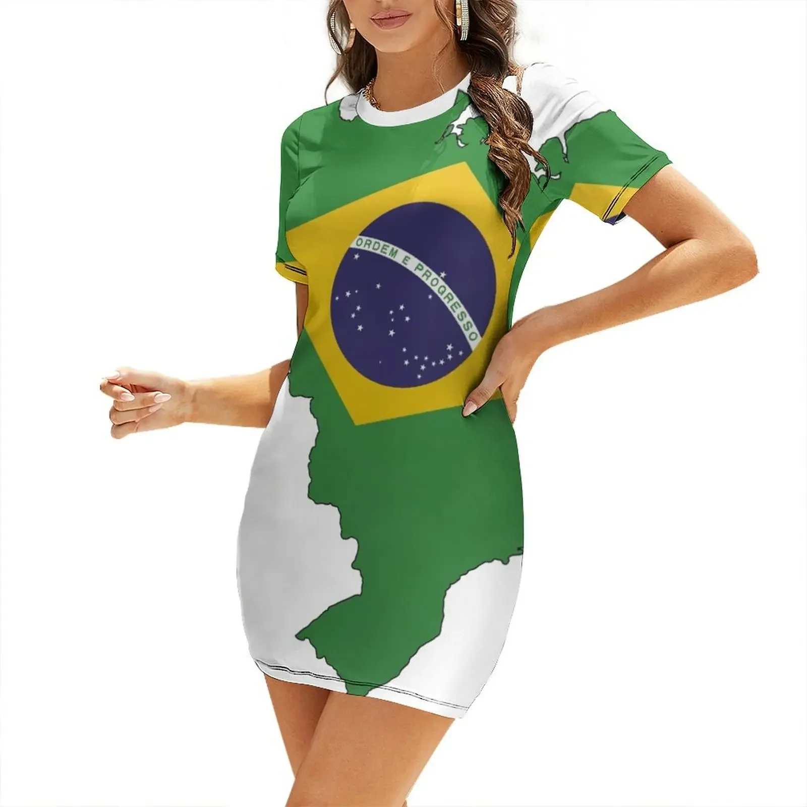 

Brazil Short-Sleeved Dress Female dress dresses with long sleeves dress summer 2026 women