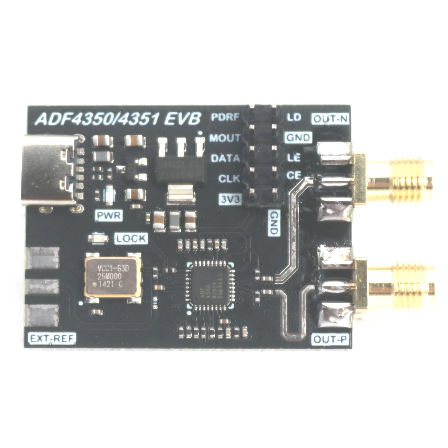 Imagem -05 - Pll Gerador de Fonte de Sinal rf Tipo-c Placa de Desenvolvimento Usb Onda Senoidal para Amplificador de Rádio Amador 35m4.4g Adf4350 Adf4351