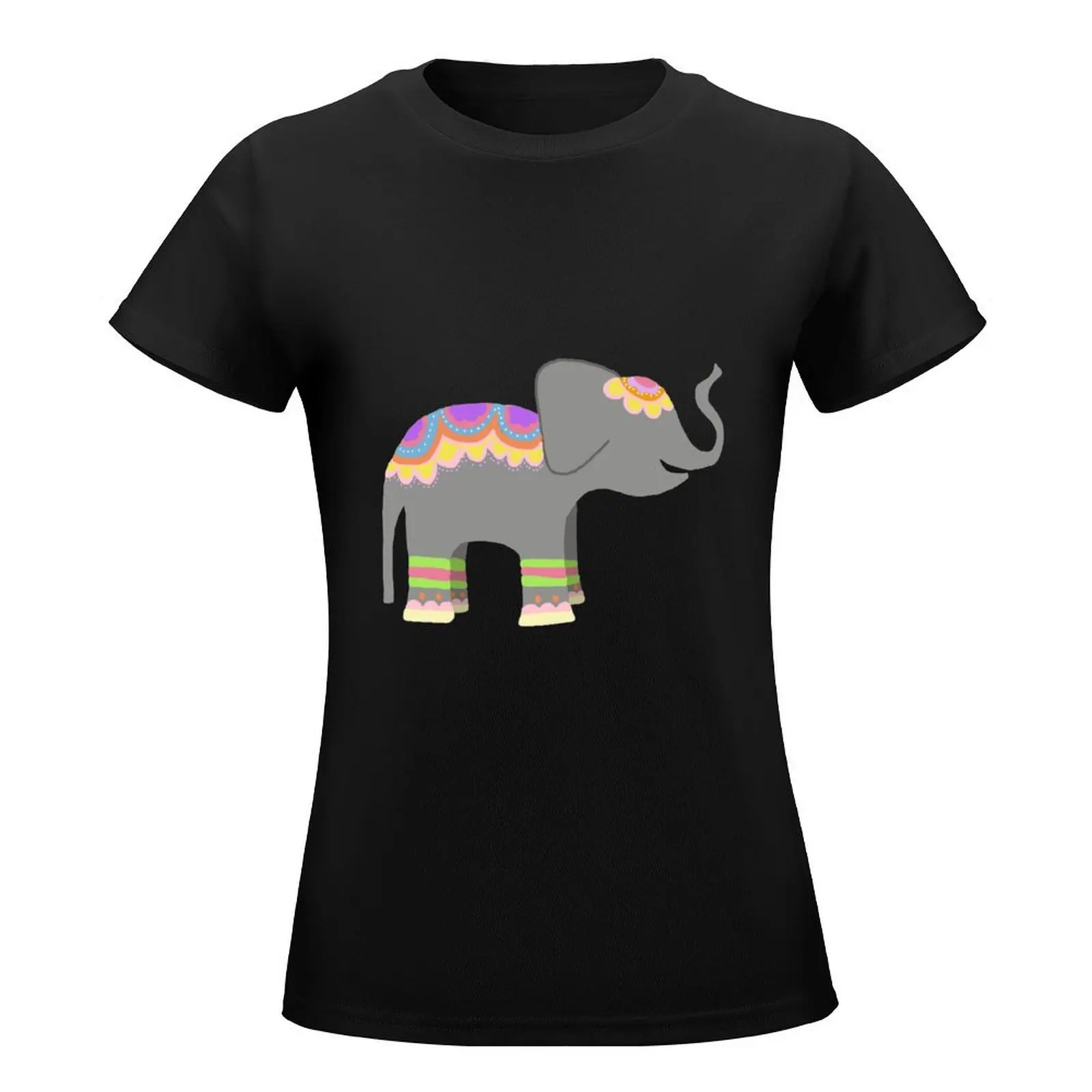 Elephant Vibes T-Shirt Blouse funny kawaii clothes cute clothes black t-shirts for Women