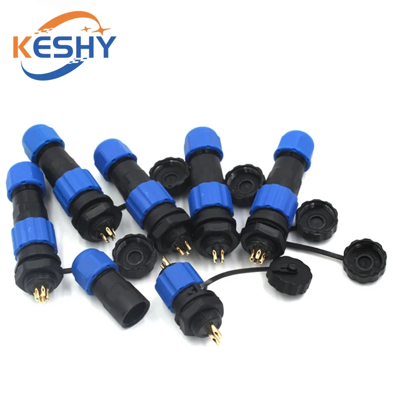 

SP13 IP68 Waterproof Connector Male Plug & Female Socket 2/3/4/5/6/7/9 Pin Panel Mount Wire Cable Connector Aviation Plug
