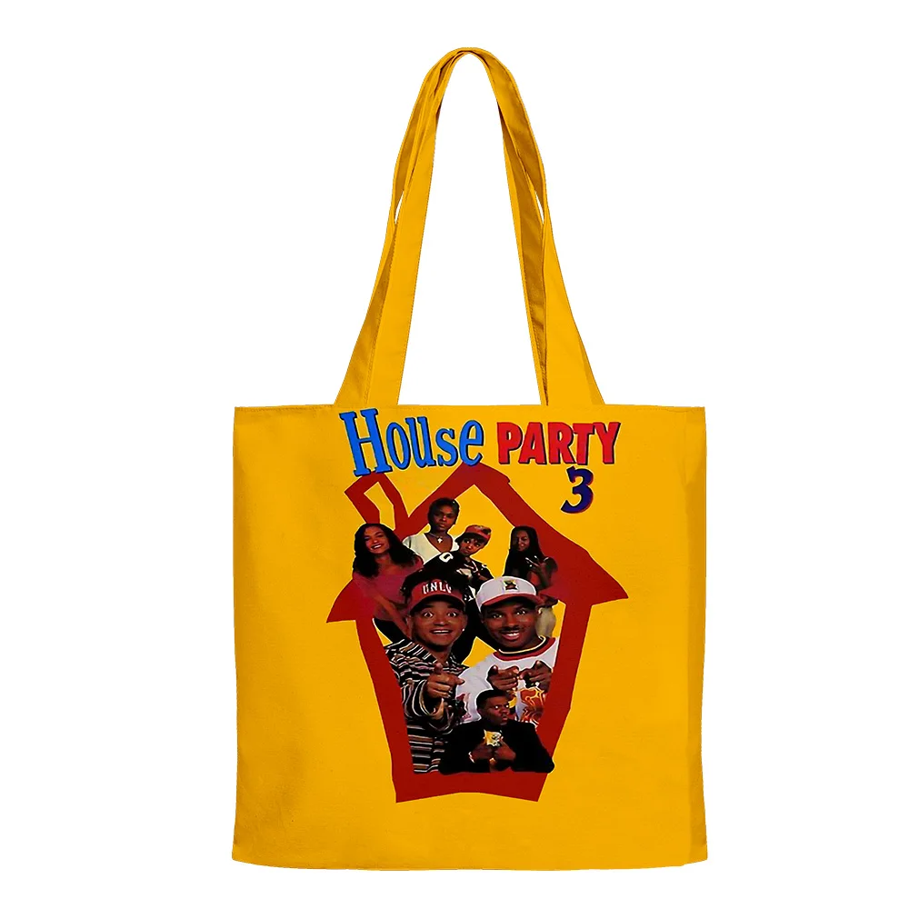 90s House Party 2023 New Bag Shopping Bags Reusable Shoulder Shopper Bags Casual Handbag