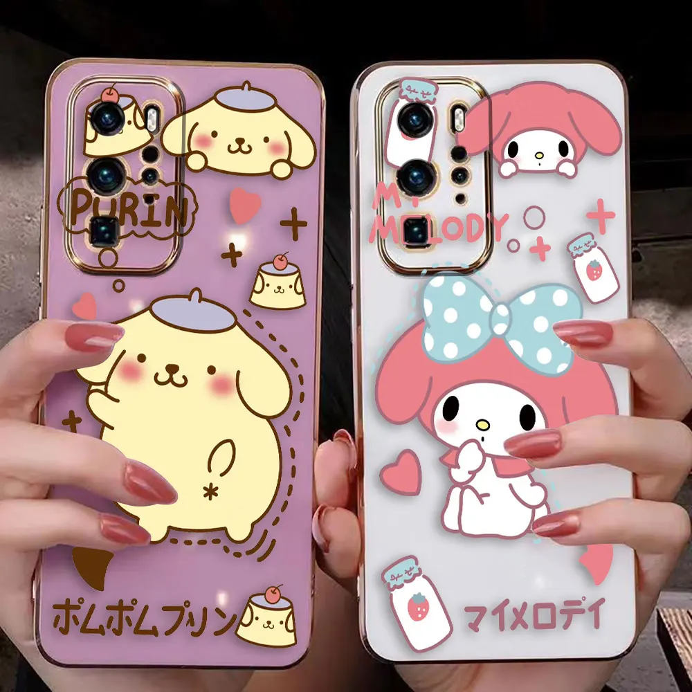 

My Melody PomPomPurin Cover Smooth E-TPU Phone Case Huawei MATE 20 20X 30 40 P20 P30 P40 LITE MAGIC 4 5 PRO Y9 PRIME Case Shell