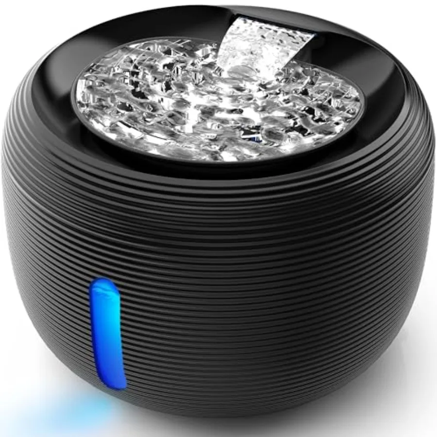

3.5L/118 oz Cat Water Fountain Large Capacity Quiet Pet Water Fountains for Cats Indoor Water Level LED Light Multi-Filtration