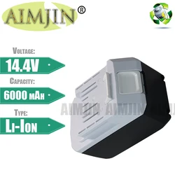 AIMJIN 14.4V 6000mAh BL1413G Rechargeable Li-Ion Battery For Makita BL1460G DC18WA DMR106 UH480D UH520D UM165D UR140D