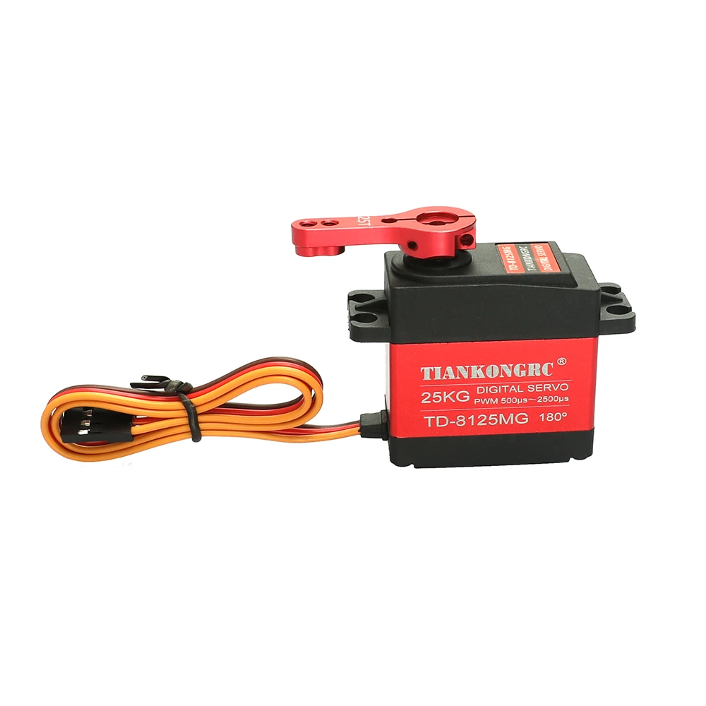 À prova dwaterproof água 20kg 25kg 180/270/360 graus grande torque digital coreless servo alumínio metal engrenagens 25t braço rc carro